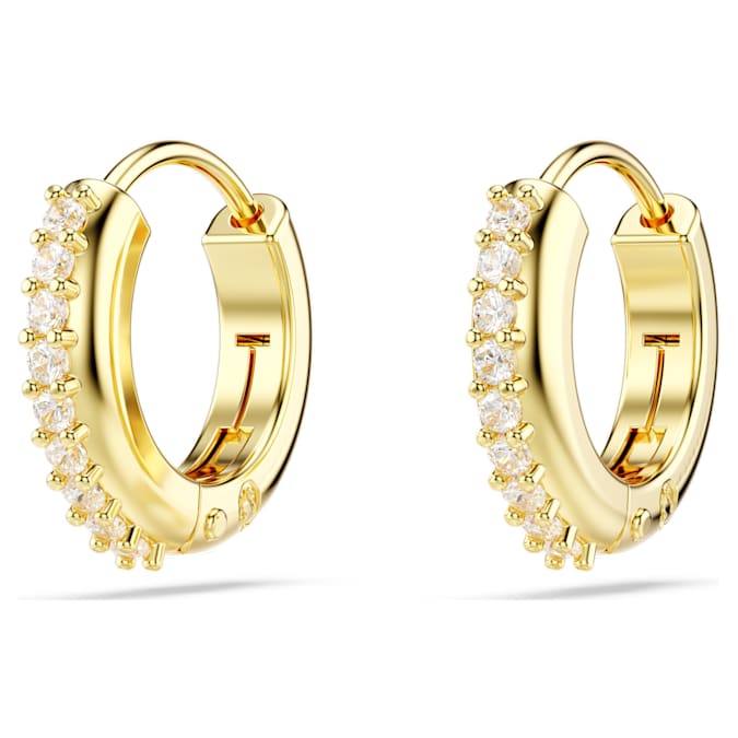 SWAROVSKI Orecchini a cerchio Matrix Taglio Round Bianchi Placcato color oro 5697228