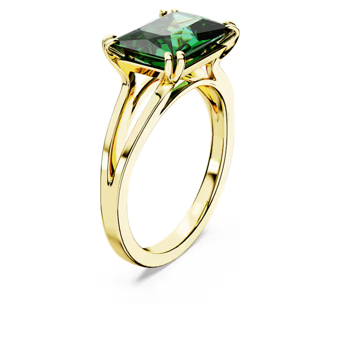 SWAROVSKI Anello cocktail Stilla Taglio rettangolare Verde Placcato color oro 5677147