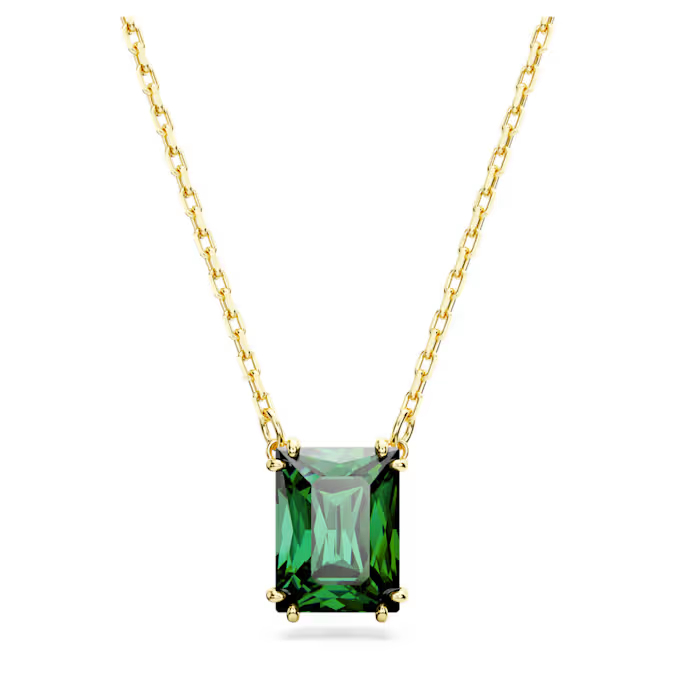 SWAROVSKI Pendente Stilla Taglio rettangolare Verde Placcato color oro 5677141